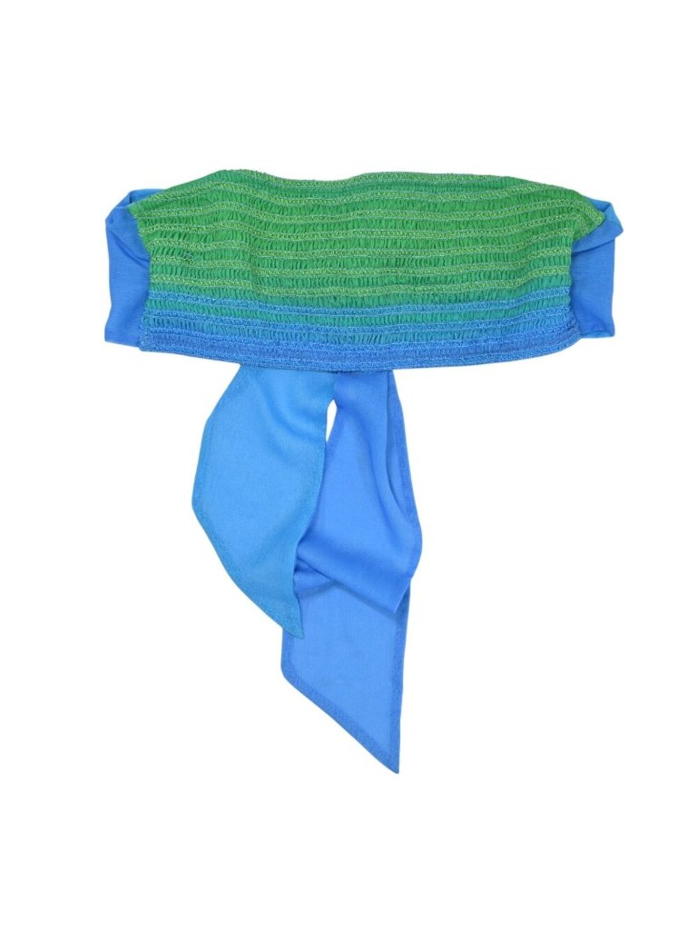 ROCOCO SAND Kiki Bandeau in Blue & Green Ombre